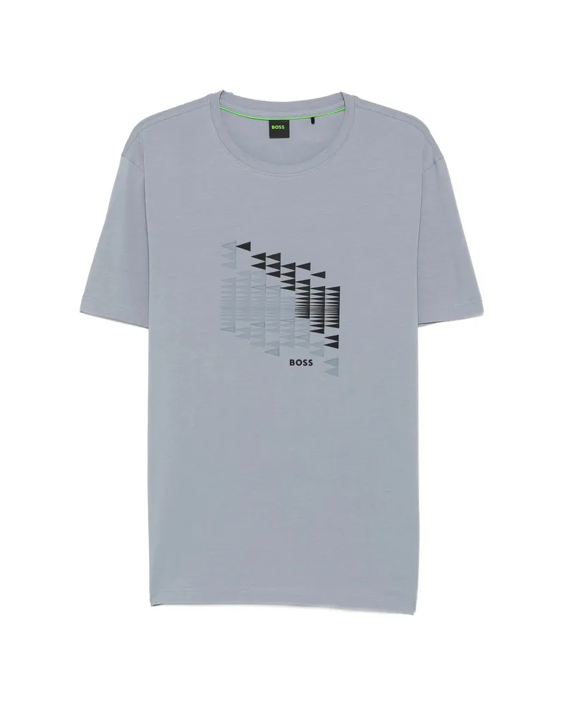 HUGO BOSS Graphic-print T-shirt Grey