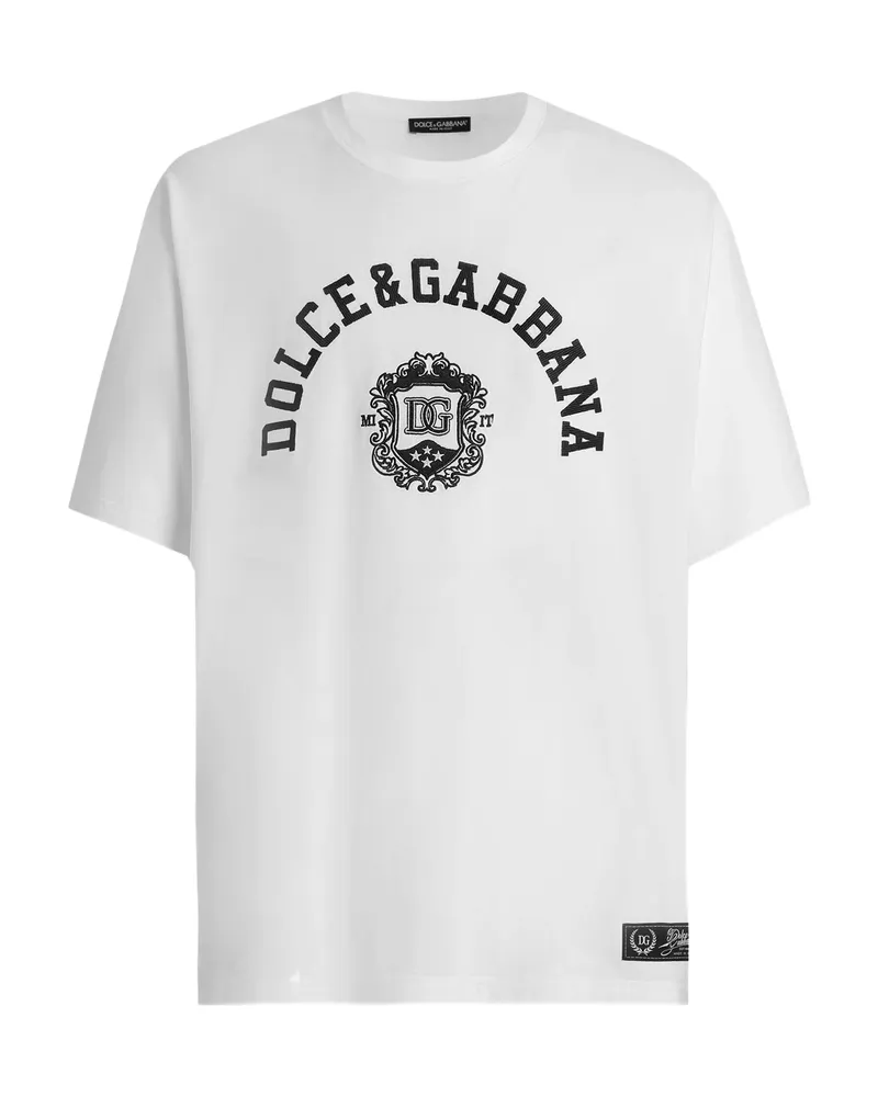 Dolce & Gabbana Logo-graphic Cotton T-shirt White