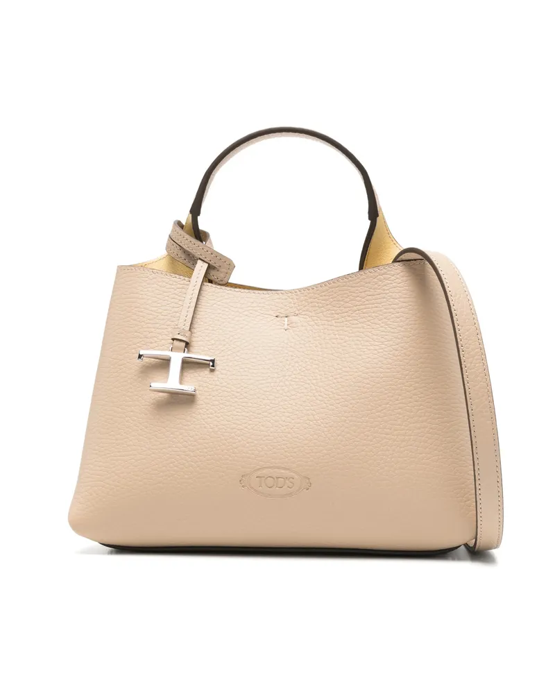 TOD'S Micro T-charm Tote Bag Neutrals