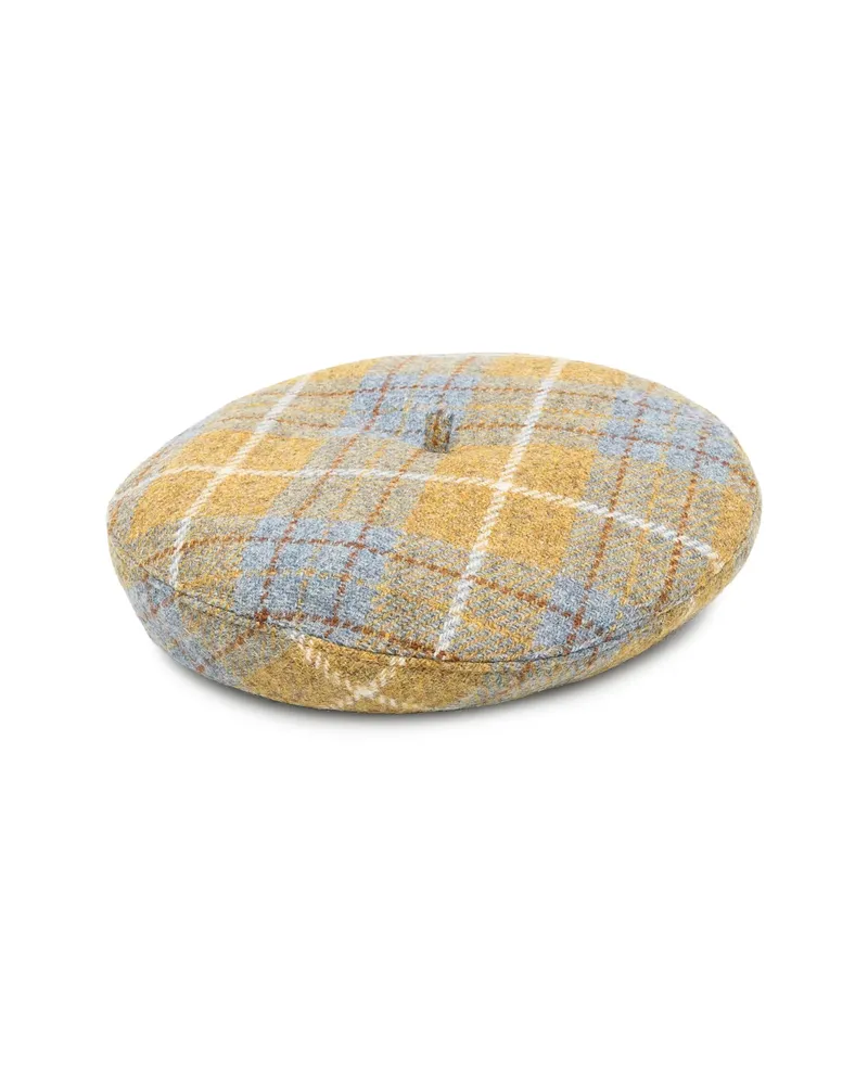 Vivienne Westwood Tartan-check Wool Beret Yellow