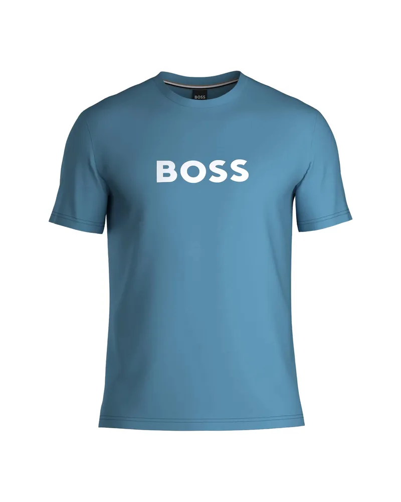HUGO BOSS Rn Logo-detail T-shirt Blue