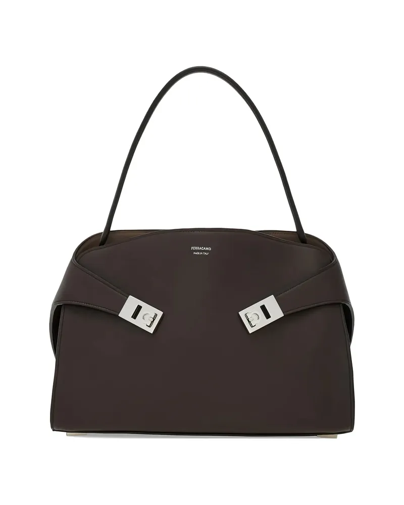 Ferragamo Hug Shoulder Bag Brown