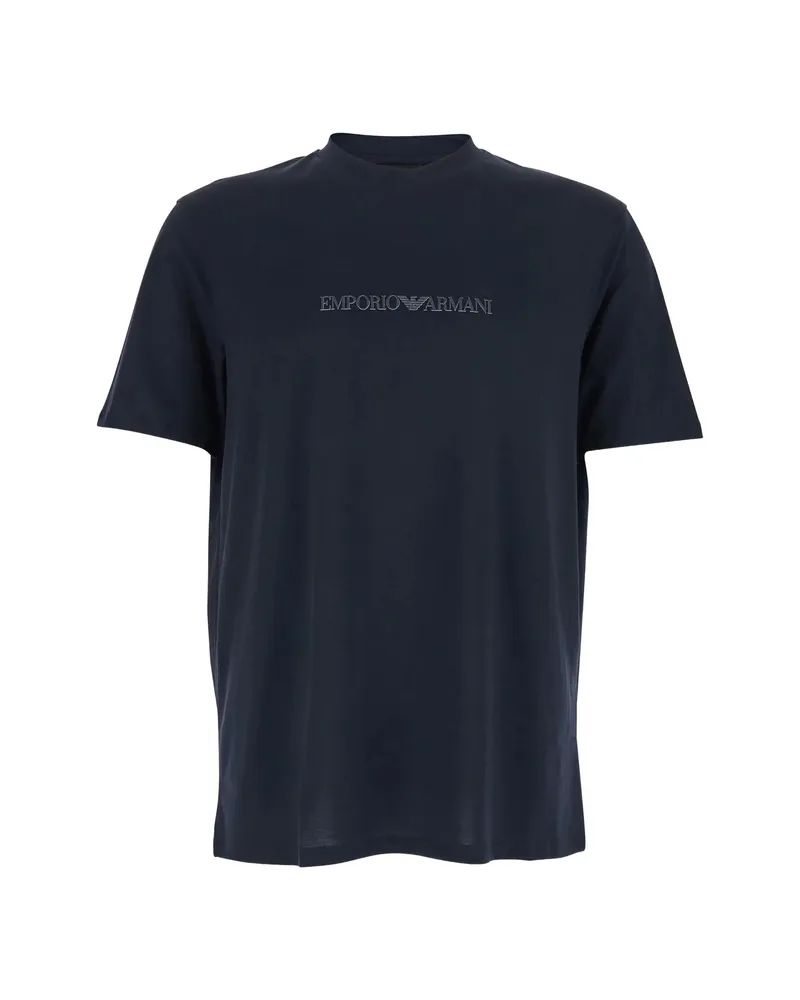 Emporio Armani Logo-print T-shirt Blue