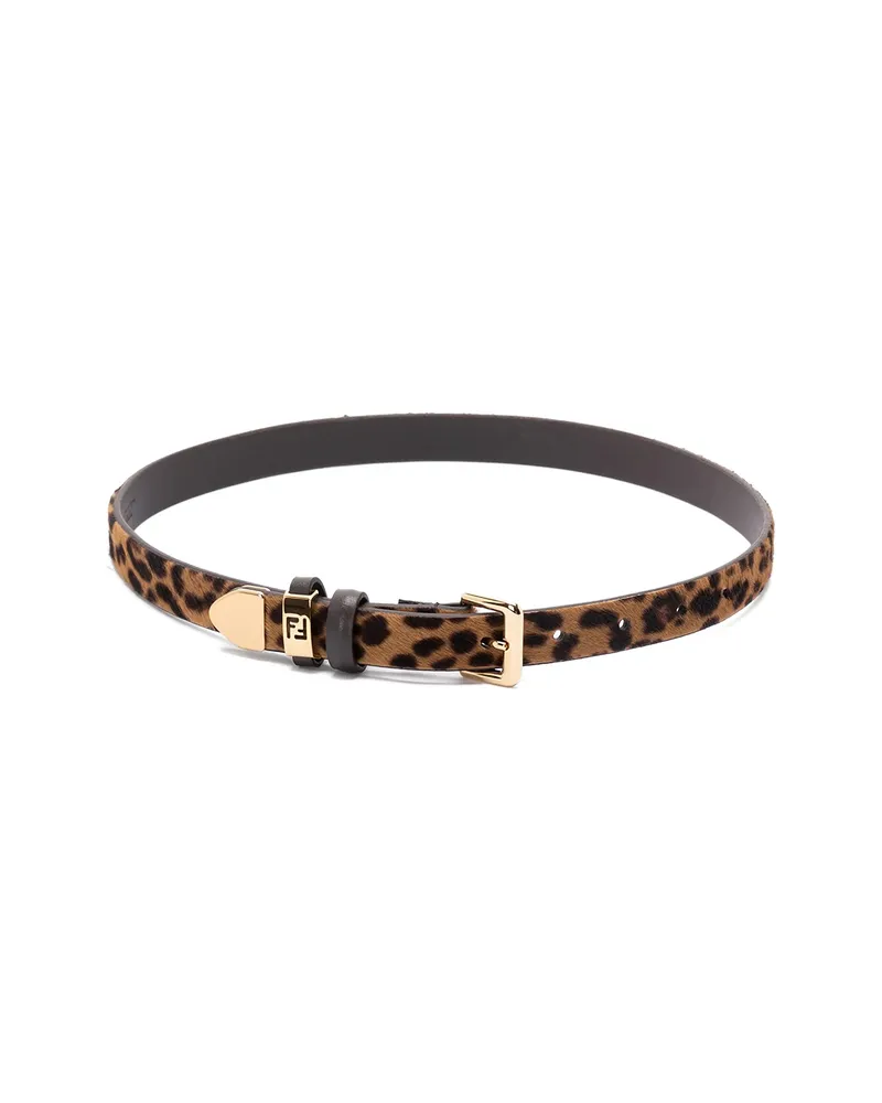 Fendi Forever Fendi Leopard Belt Brown