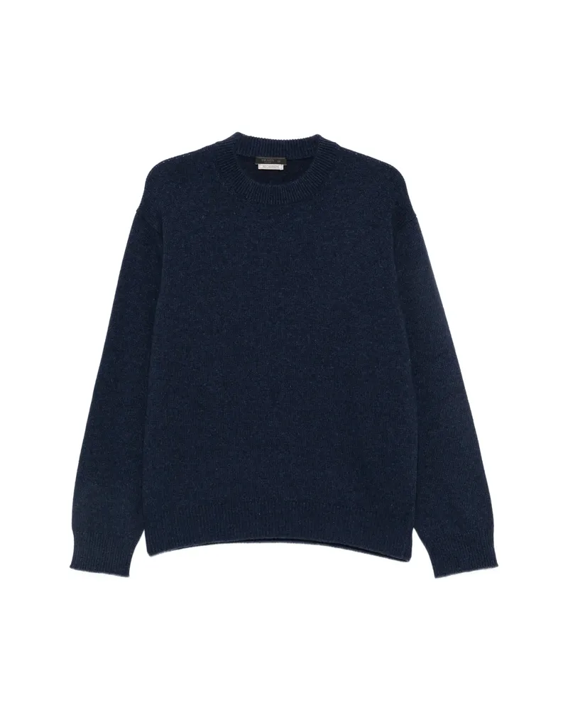 Prada Triangle-logo Knit Sweater Blue
