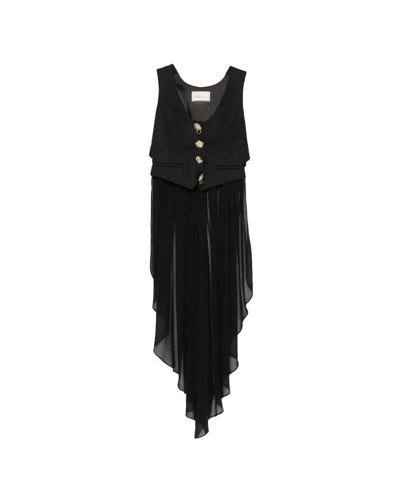 Blumarine Asymmetric Ruffled Jacket Black