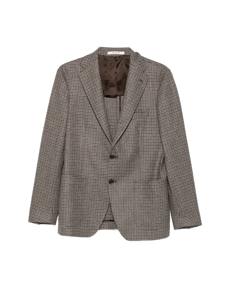 Tagliatore Houndstooth-pattern Blazer Neutrals