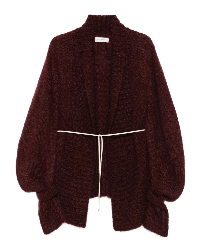 Dries van Noten Belted Cardigan Red