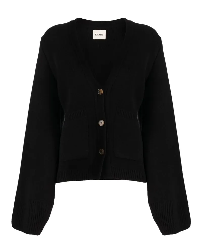 KHAITE The Scarlet Cashmere Cardigan Black