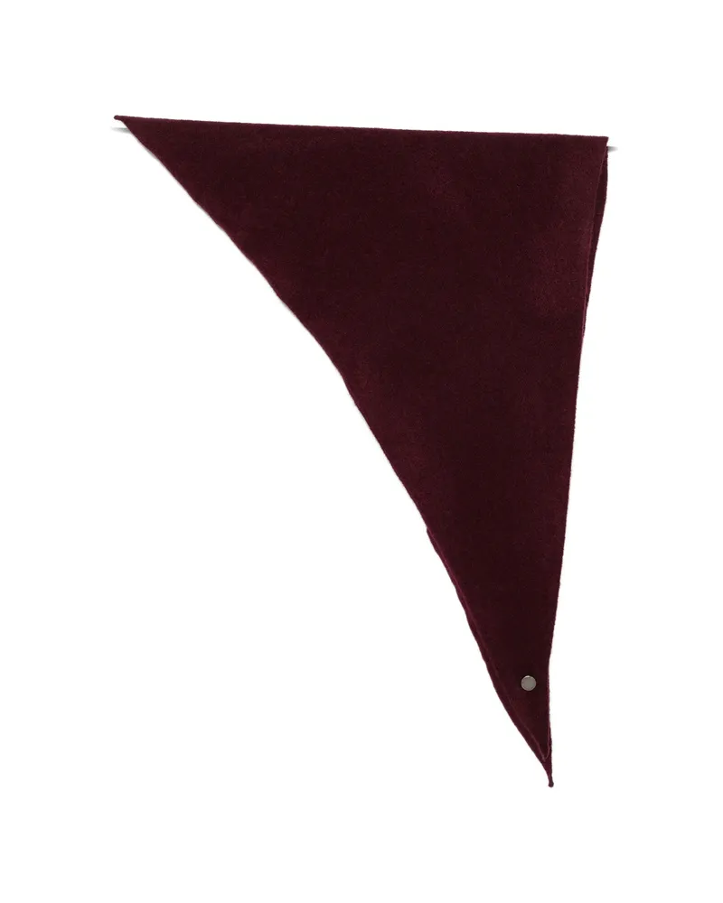 Roberto Collina Triangular Knitted Scarf Red