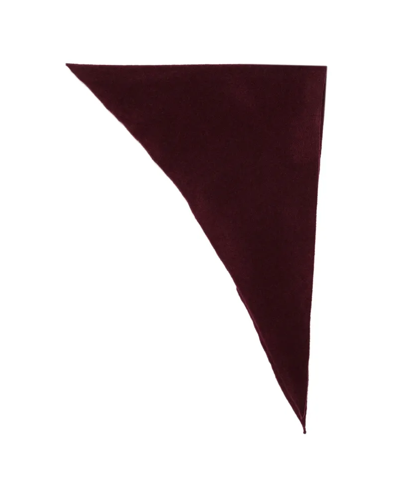 Roberto Collina Triangular Knitted Scarf Red