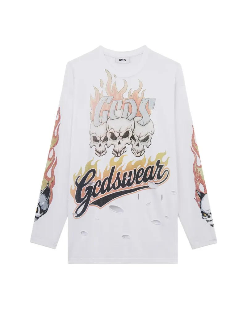 GCDS Long-sleeve T-shirt White