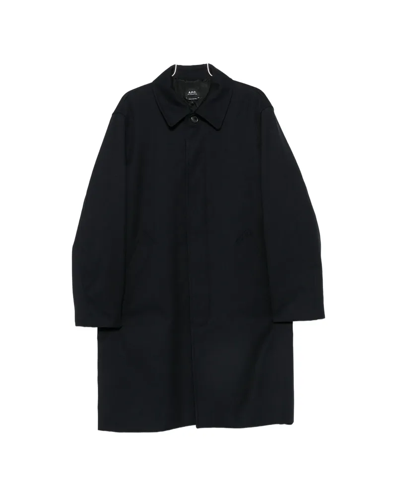 A.P.C. A. p.c. Concealed-button Coat Blue