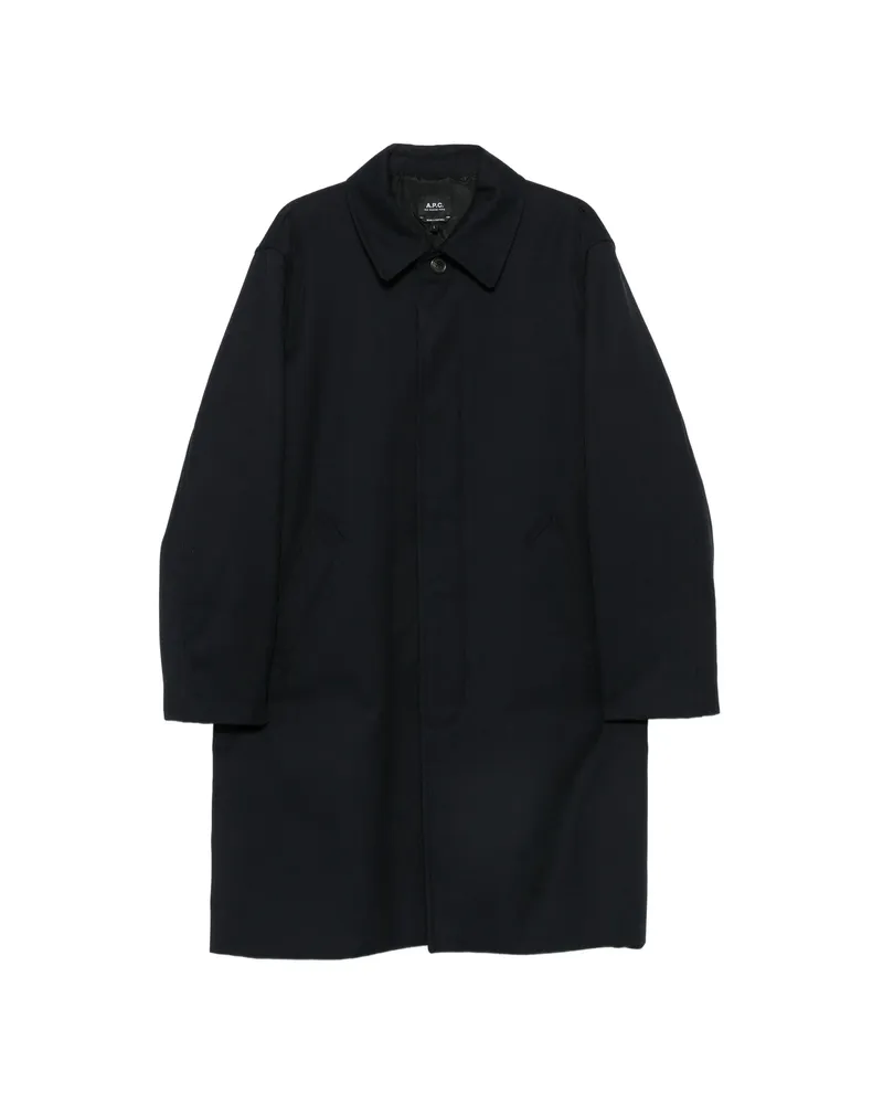 A.P.C. A. p.c. Concealed-button Coat Blue
