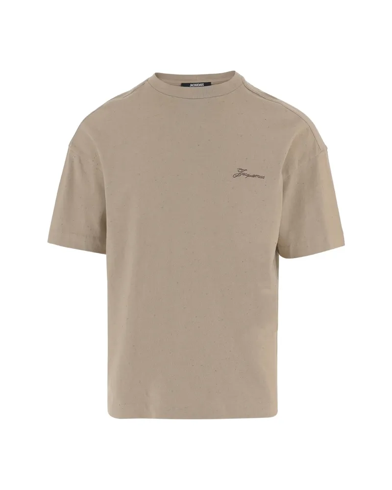 Jacquemus Logo-detail T-shirt Neutrals