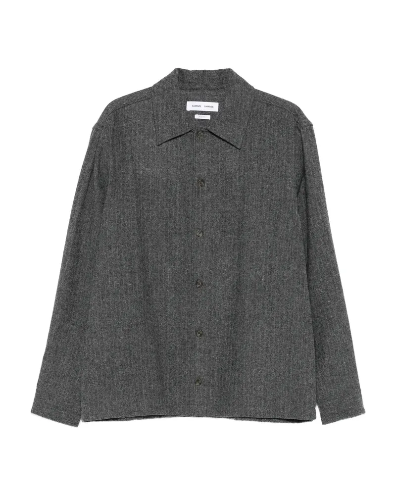 Samsøe & Samsøe Herringbone Shirt Grey