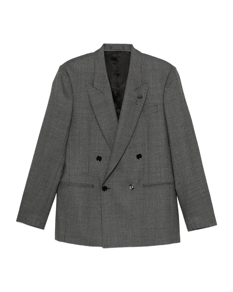 LARDINI Double-breasted Blazer Grey
