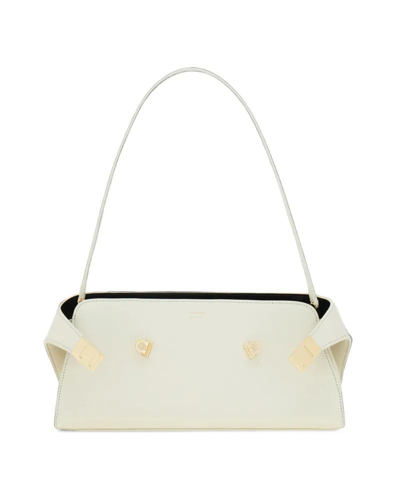 Ferragamo Hug East-West Shoulder Bag Neutrals