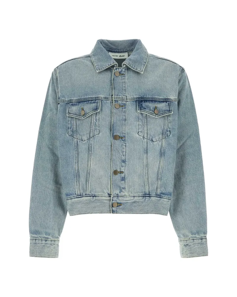 Fear of God Essentials Logo-patch Denim Jacket Blue