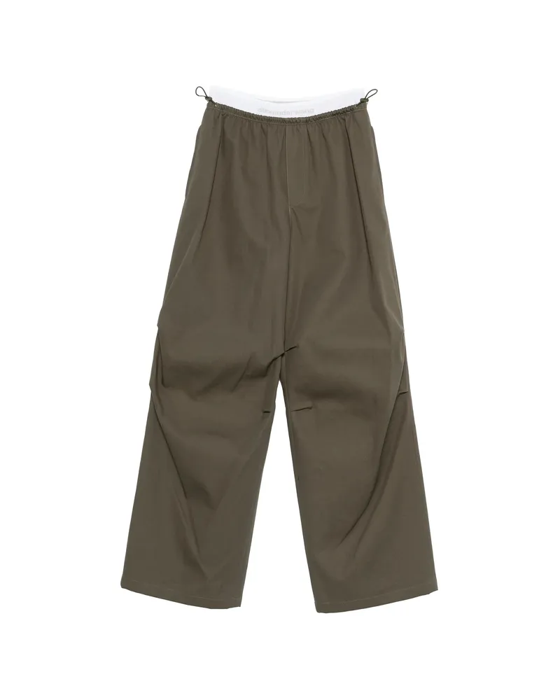Alexander Wang Logo-waistband Trousers Green