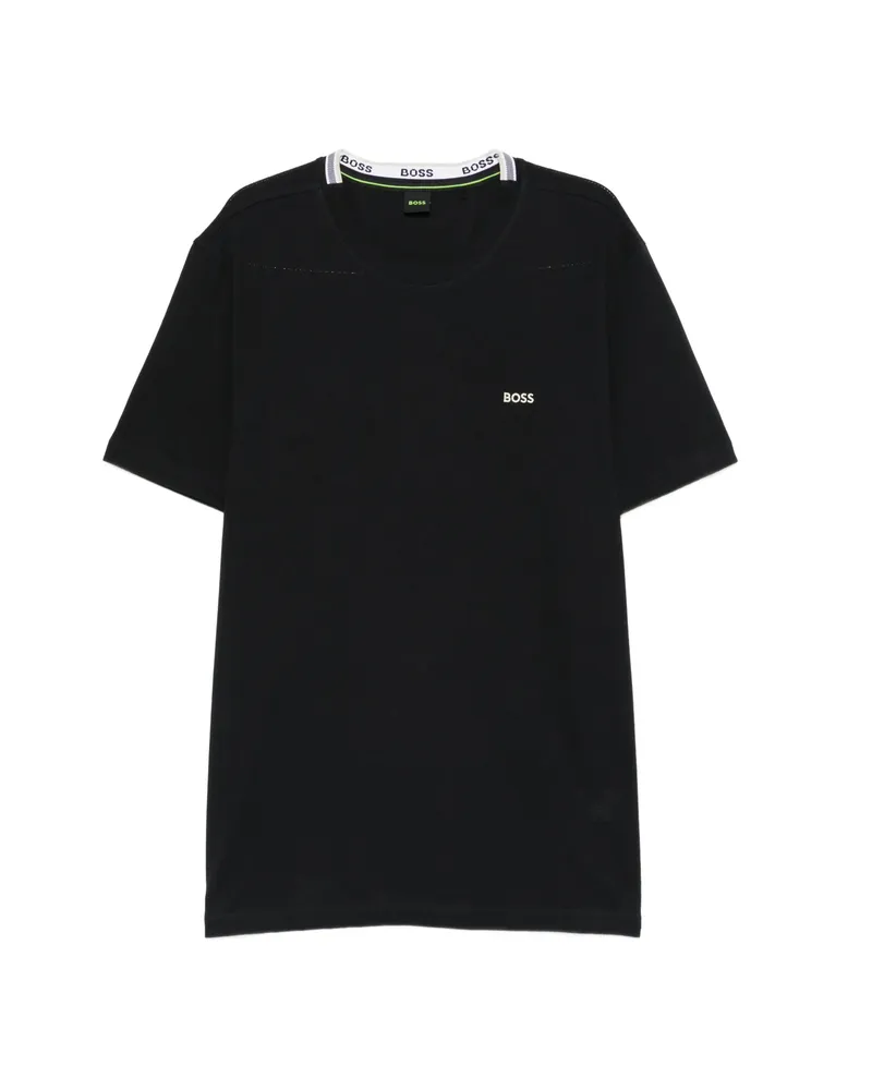 HUGO BOSS Logo-print Crew Neck T-shirt Black