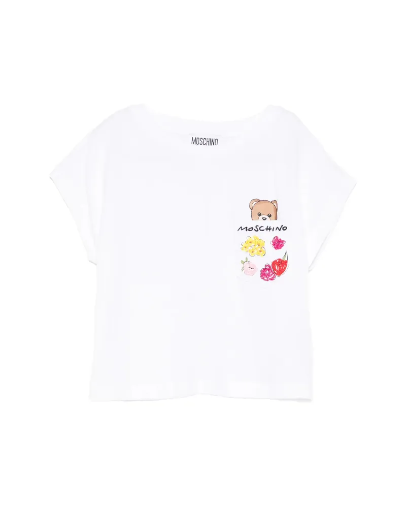 Moschino Teddy Bear-detail T-shirt White