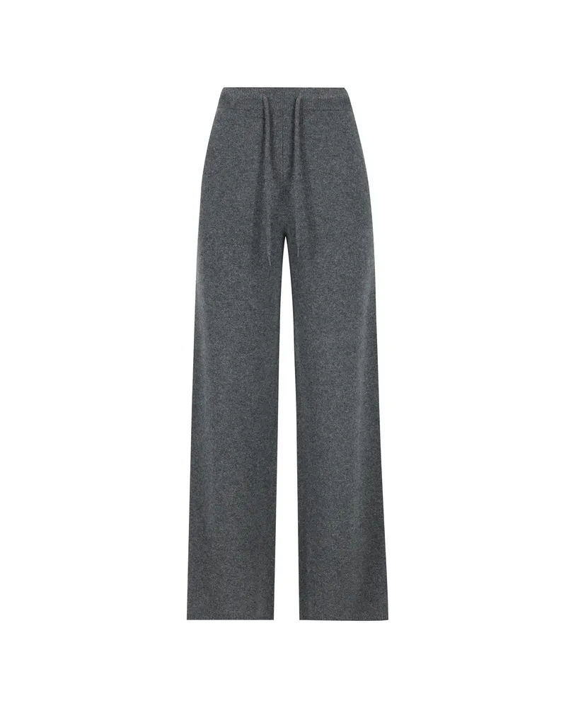 Max Mara Drawstring-waist Knitted Trousers Grey