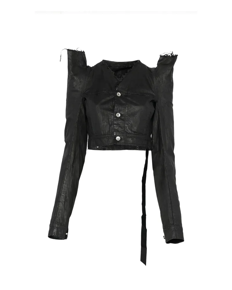 DRKSHDW by Rick Owens Frayed Jacket Black