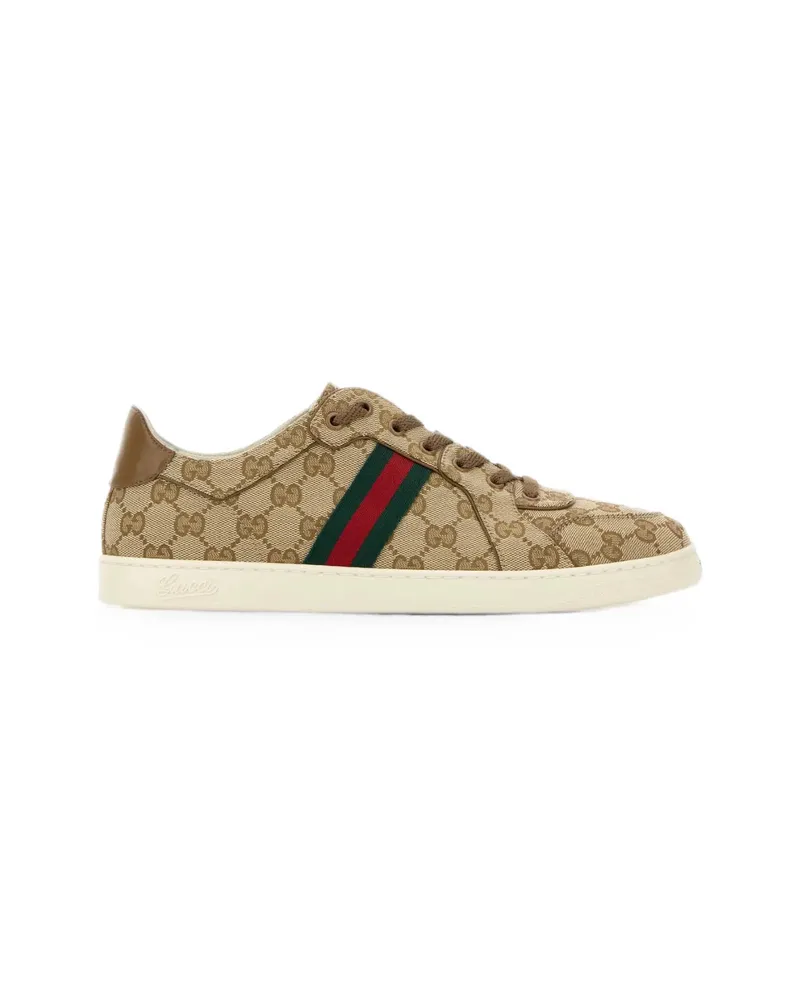 Gucci Stretch Low-top Sneakers Neutrals