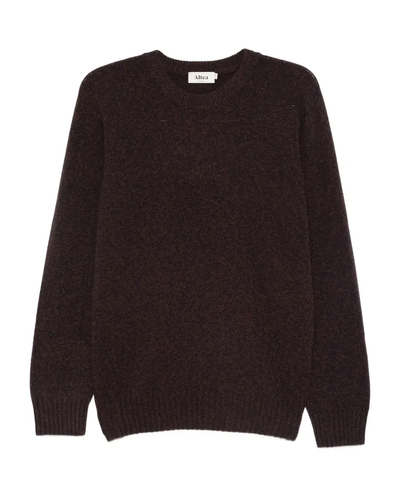 Altea Crew-neck Wool Sweater Brown