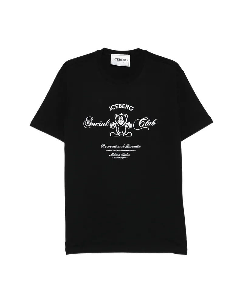Iceberg Social Club Graphic T-shirt Black