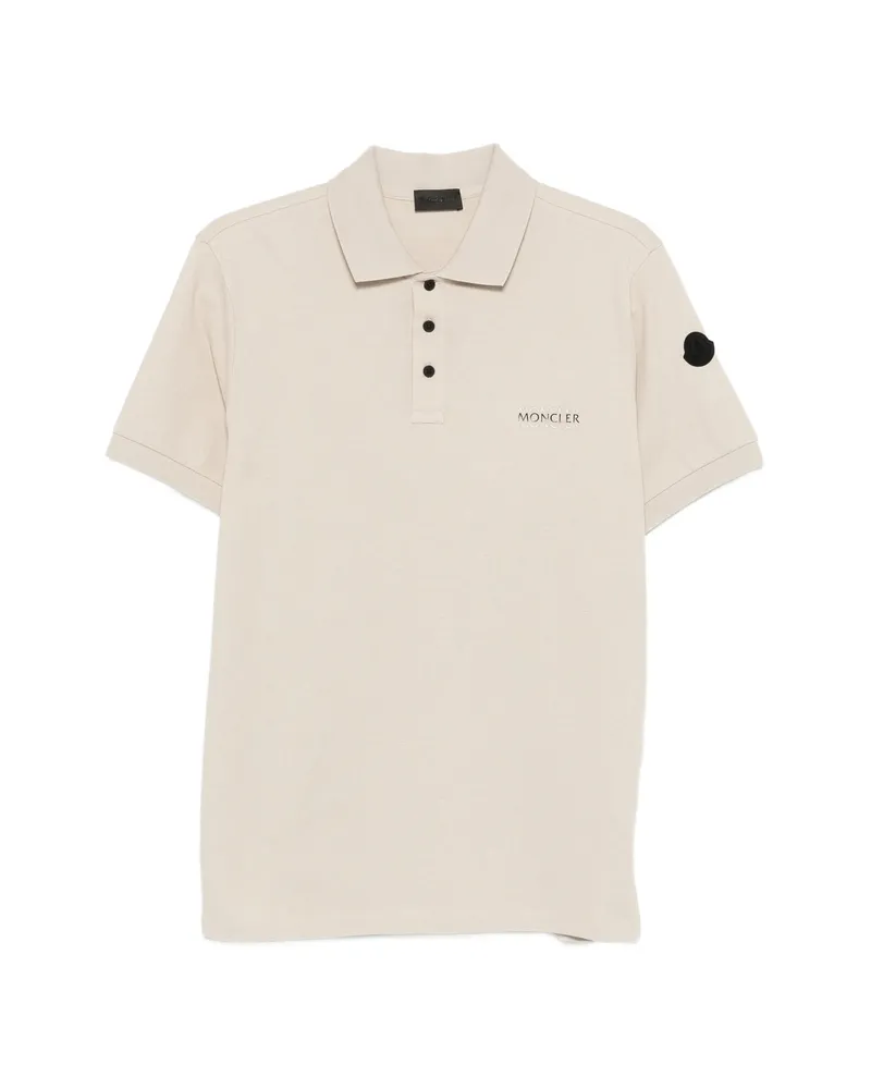 Moncler Logo-detail Polo Shirt Neutrals