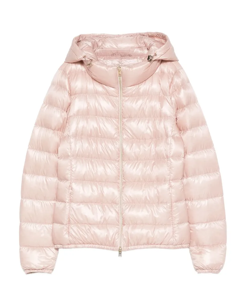 Herno Hooded Quilted Jacket Pink