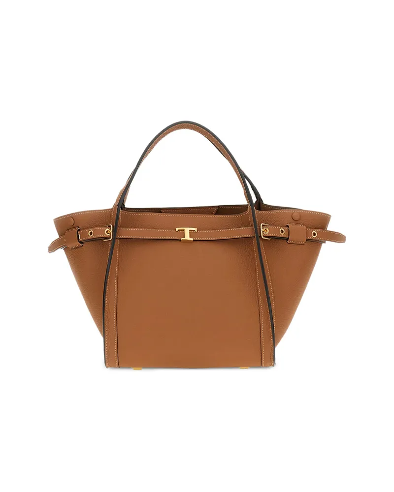 TOD'S Leather Tote Bag Brown