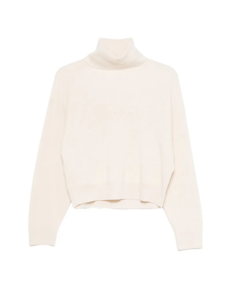 Brunello Cucinelli Ribbed Roll-neck Sweater White