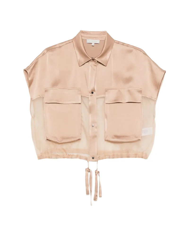 Antonelli Firenze Tie-detail Shirt Neutrals