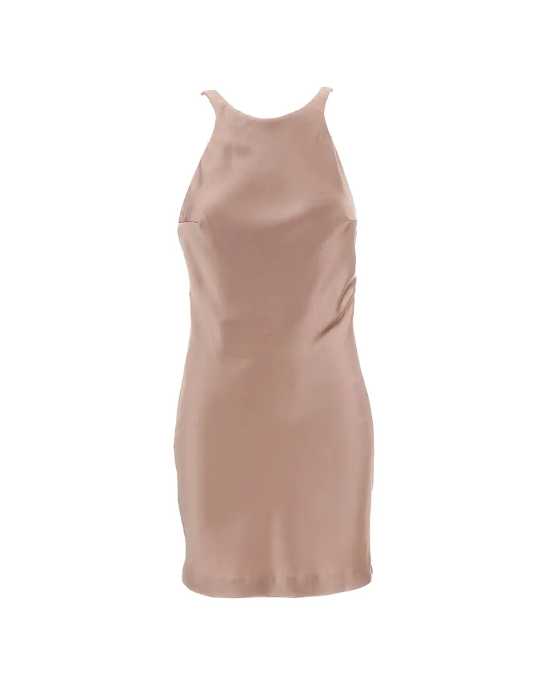 ANDAMANE Carmen Scoop-back Mini Dress Pink