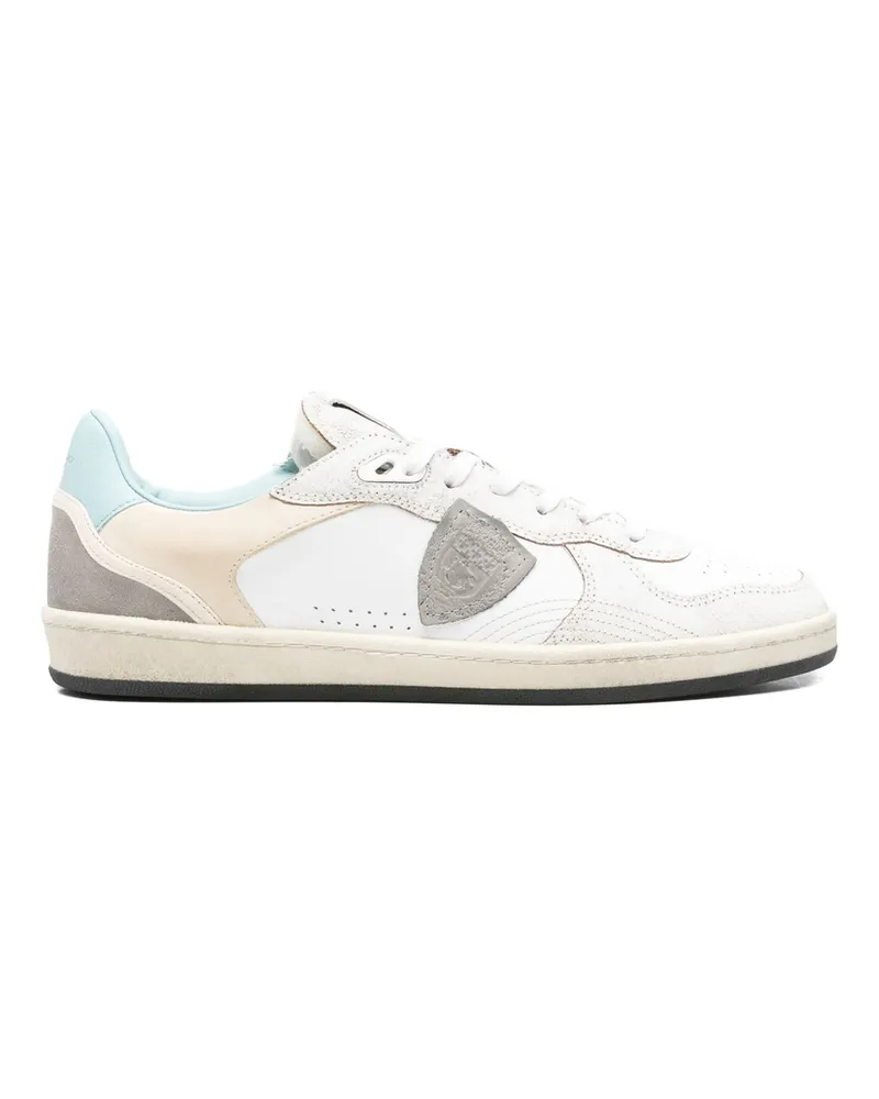 Philippe Model Leather Panel Sneakers White