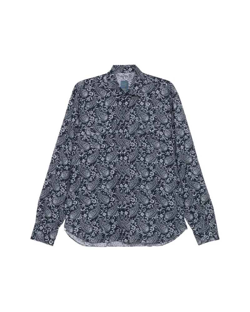 BARBA Paisley Shirt Blue
