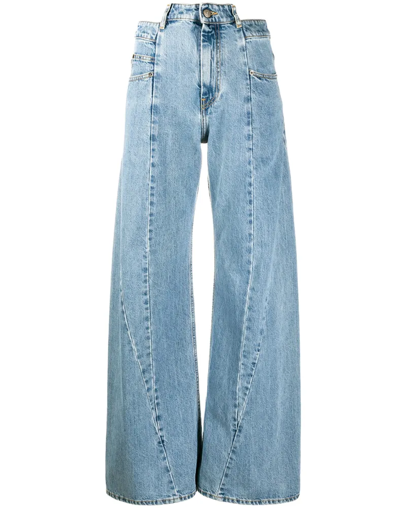 Maison Margiela Décortiqué Wide-leg Jeans Blue
