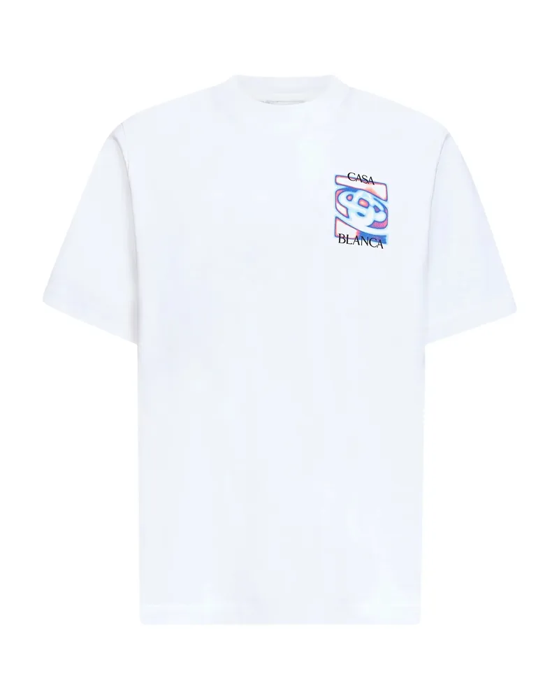 Casablanca Paris Heat Map Logo Crew-neck T-shirt White