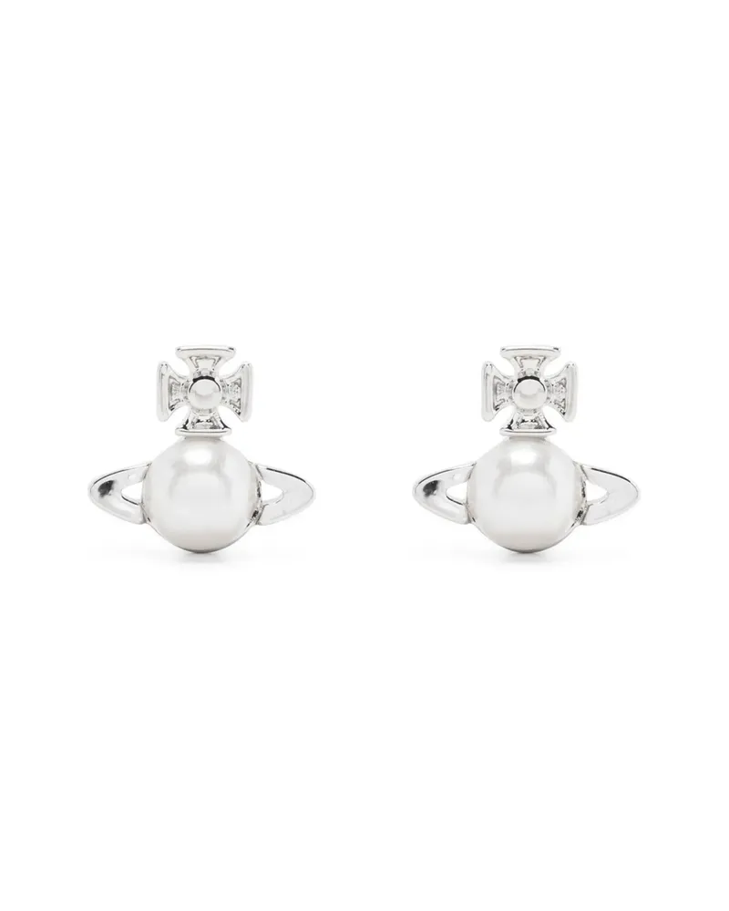 Vivienne Westwood Balbina Stud Earrings Silver