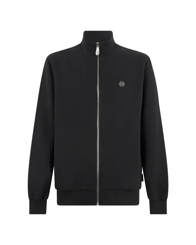Philipp Plein Jacquard-monogram Tracksuit Jacket Black