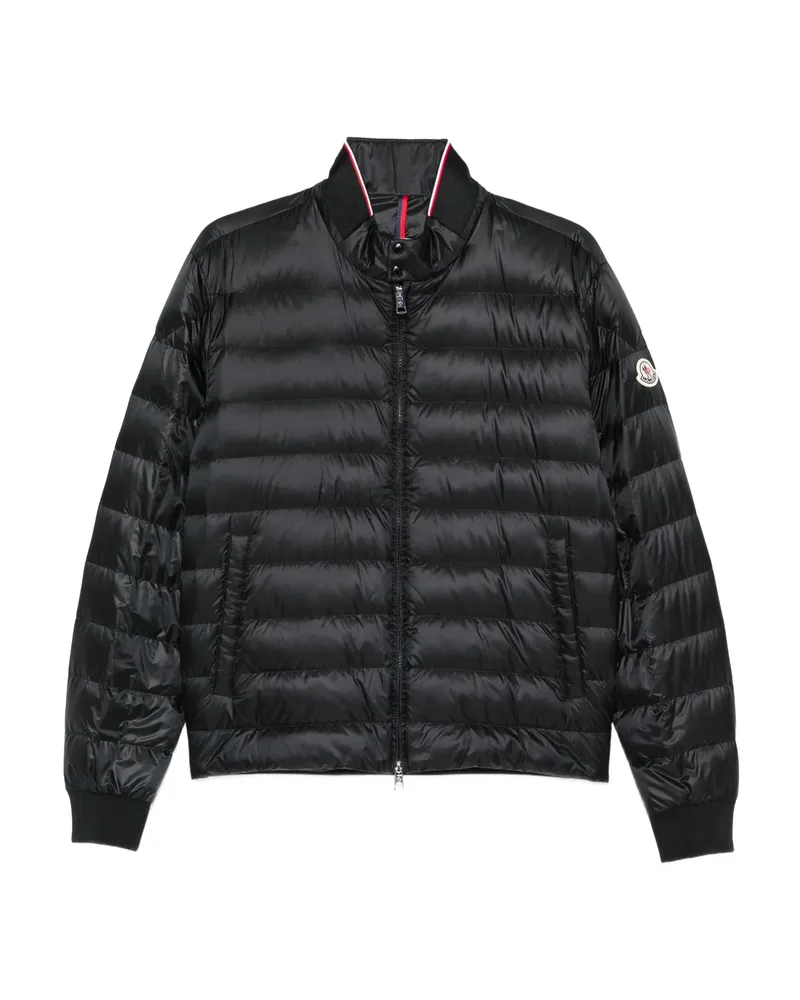 Moncler Micro Rip-stop Biker Jacket Black