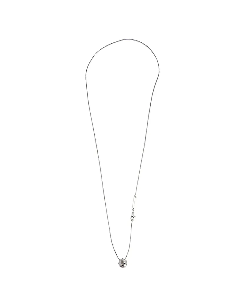 Rick Owens Mini Orb-pendant Necklace Silver
