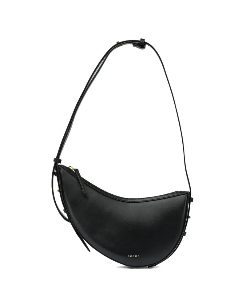 Soeur Mini Wino Curved Shoulder Bag Black