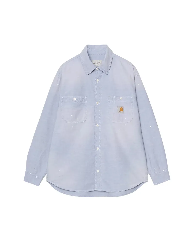 Carhartt WIP Chest-pocket Logo-detail Shirt Blue