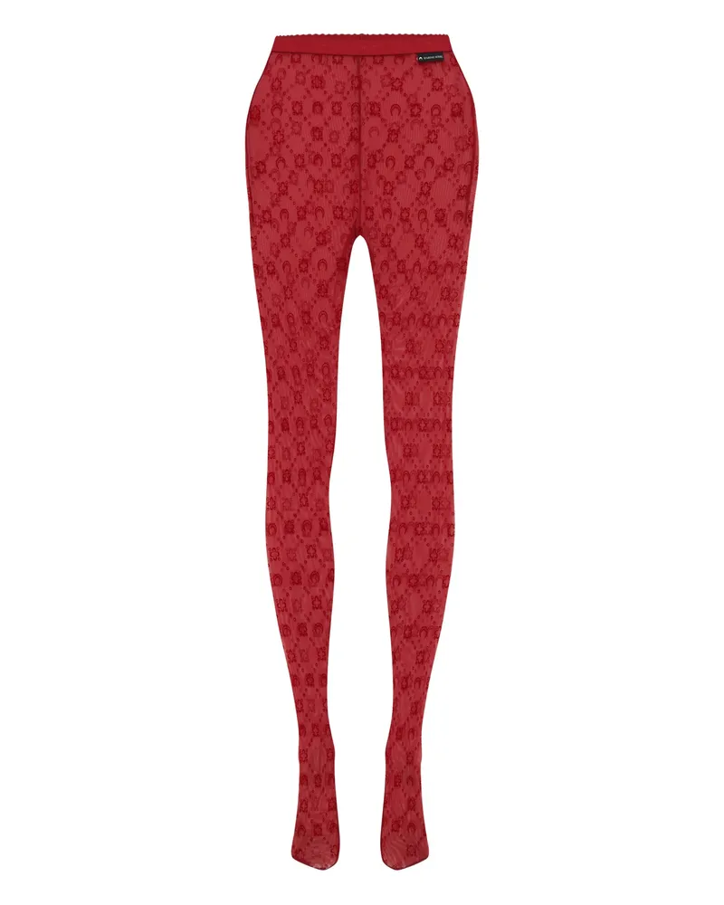 Marine Serre Moonogram Mesh Tights Grey