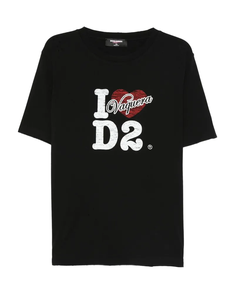 Dsquared2 Vaquera Loves D2 T-shirt Black