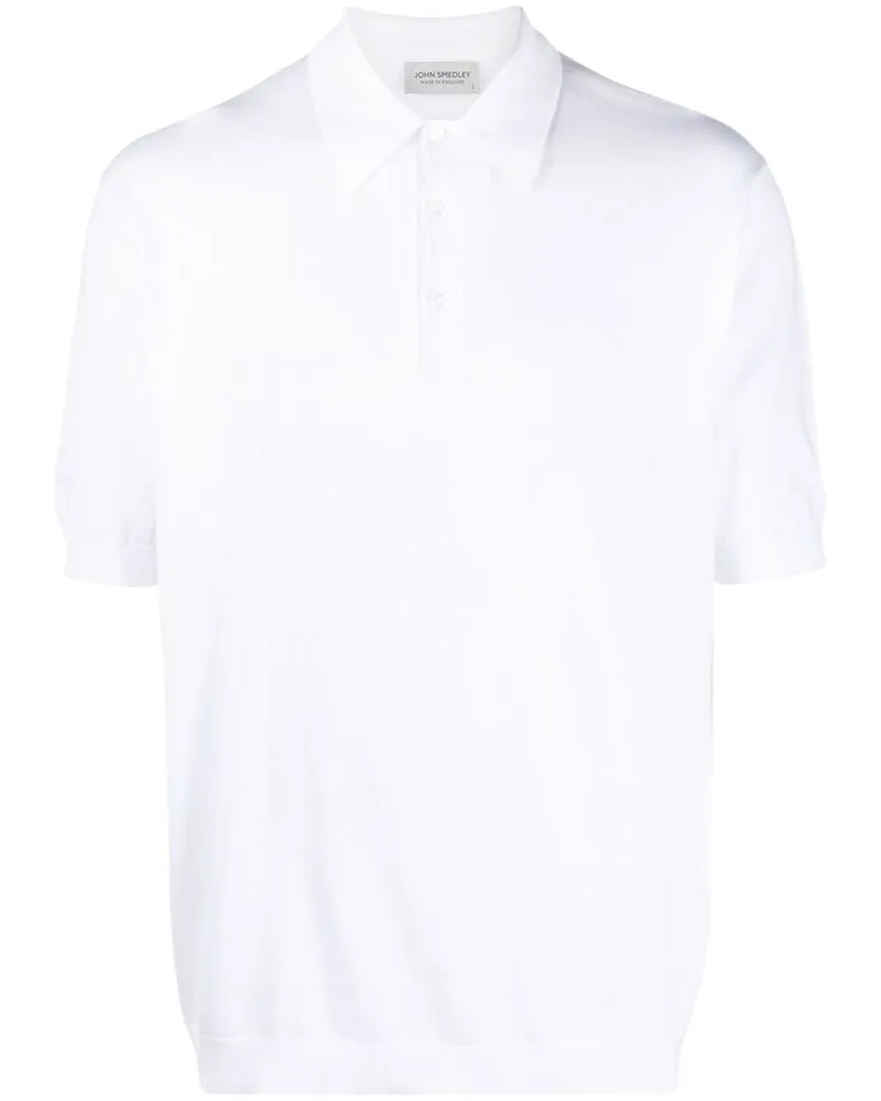 John Smedley Short-sleeve Polo Shirt White